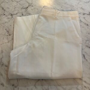 Talbots Petites White Chelsea Cropped  Capri Dress Career Work Pants Size 16P